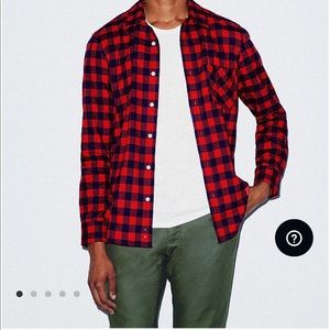 American Apparel Unisex 90’s Red Oversized Flannel